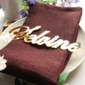 Elegante Laser taglio Tag oro specchio acrilico nome di benvenuto Tag carta del Menu con Design diverso per la decorazione del piatto della <span class=keywords><strong>tavola</strong></span> - Product Image 3