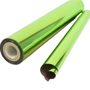 แผ่นฟอยล์เมทัลลิกโฮโลแกรมสีเขียวแอปเปิ้ล ขนาด 32 ซม. x 120 ม. สำหรับงานพิมพ์แบบรีแอกทีฟบนกระดาษ - Product Image 1