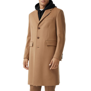 Fabrication OEM, <span class=keywords><strong>Trench</strong></span>-coat pour <span class=keywords><strong>homme</strong></span> sur mesure, grande taille, hiver, uni, à un seul bouton, en laine et cachemire, <span class=keywords><strong>long</strong></span> - Product Image 2