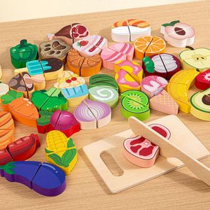 Pretend Kitchen Set for Kids-<b>Wood</b> Cutting Fruit & <b>Vegetables</b> Eco-Friendly Play Food <b>Toy</b> Early Learning for 2-7 Years - Product Image 1