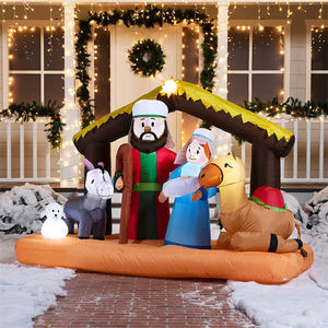 Noel şişme doğuş sahne dekorasyon noel şişme yerleşik LED ile noel bahçe çim parti için havaya uçurmak - Product Image 2