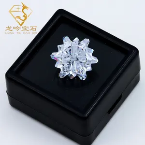 New Product Explosion Loose Gemstones Round Rose Cut 5a zircon Synthetic 5a White Crushed Ice CZ Cubic Zirconia