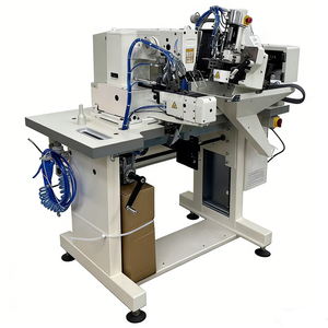 Máquina de Coser Automática Programable de 2 Agujas de Alta Velocidad para Coser Lazos de Cinturón en Jeans, Pantalones Casuales y Pantalones de Vestir - Product Image 1