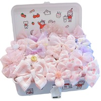 8pcs Set Jepit Rambut Kartun Lucu Berbentuk Bunga dari Kain & Plastik untuk Anak Perempuan & Anak-anak, Hiasan Rambut Bayi yang Manis