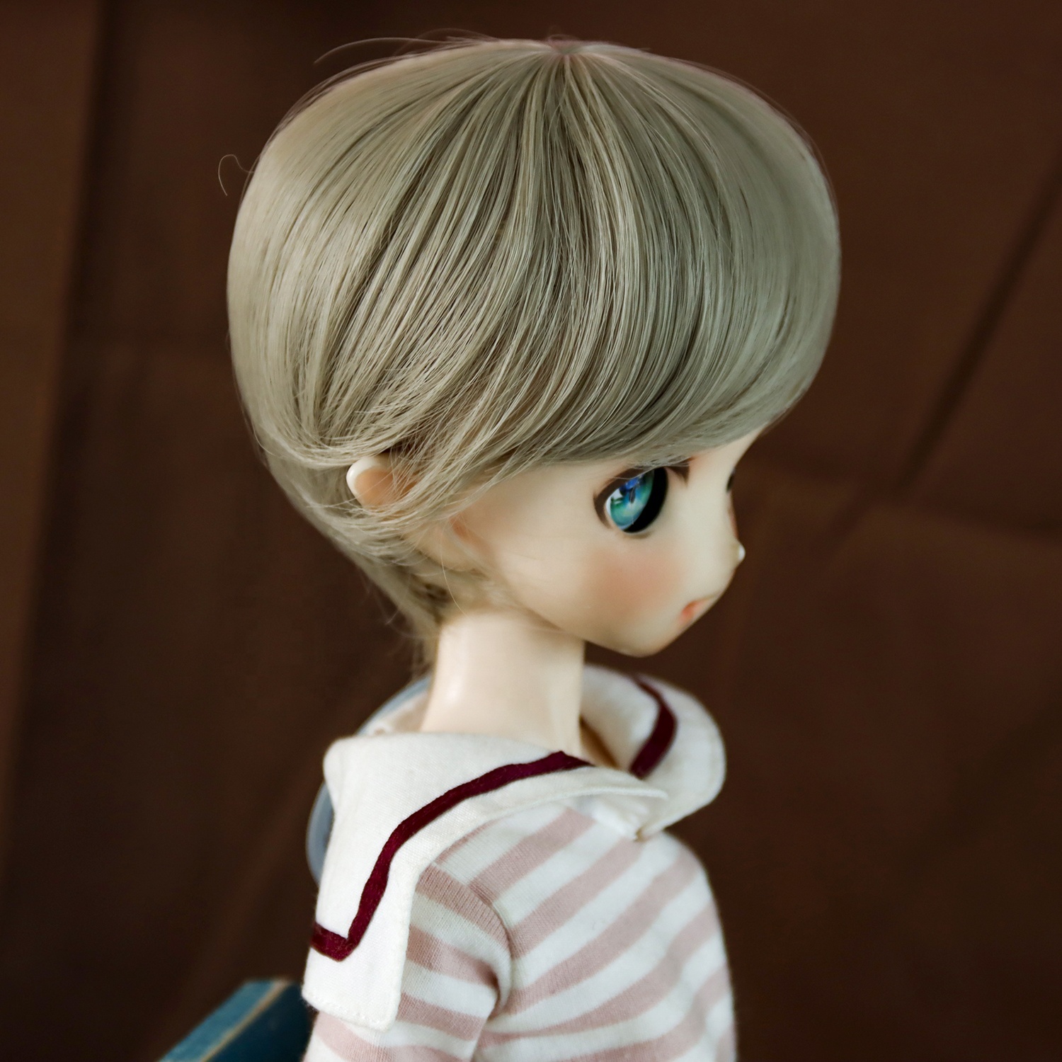Perruque de poupée BJD en mohair : cheveux courts et bouclés pour poupées à l'échelle 1/3, 1/4 et 1/6 - France