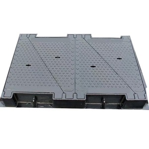 Couvercle de regard rectangulaire en <span class=keywords><strong>fonte</strong></span> ductile robuste D400 <span class=keywords><strong>60x60</strong></span> avec surface peinte pour les installations routières - Product Image 2