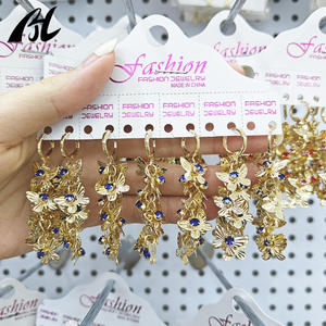 Длинные серьги с разноцветным каменным узором в виде бабочки, Прямая продажа с фабрики, несколько стилей на выбор - Product Image 5