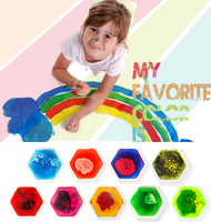Tapis de sol sensoriel liquide hexagonal 3D unisexe Jouet éducatif à ramper pour les enfants de 2 à 4 ans