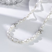 Colliers ras-de-cou de luxe en argent sterling 925 perlé avec perles de culture d'eau douce naturelles pour femmes - Vente en gros