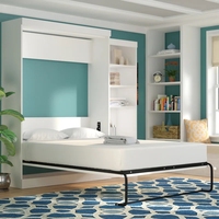 Camas Murphy de almacenamiento de tamaño individual Queen completas, muebles de pared ocultos horizontales plegables, accesorio de habitación multiusos que ahorra espacio