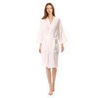 Peignoir en mousseline de coton léger unisexe, kimono turc long et doux, absorbant, pour hommes et femmes