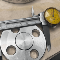 Flanges d'alimentation en eau EN-1092, fabricant, BL DN125 DN150 DN200 DN250 DN300, acier au carbone forgé A105 S235JR, flanges aveugles