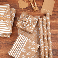 Papier Kraft jetable en pâte vierge enduit de silicone Jude Factory, 43*300 cm, pour emballage cadeau de la Saint-Valentin, vente en gros