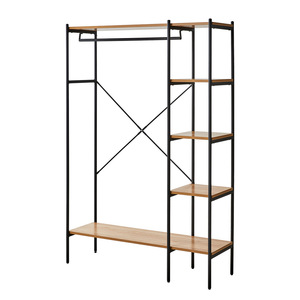 Floor-standing bedroom <b>clothes</b> <b>rack</b>, large capacity, easy-to-use open storage shelf for home use. - Product Image 4