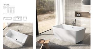 Grande baignoire acrylique classique de 67 pouces baignoire autoportante baignoire de trempage - Product Image 4