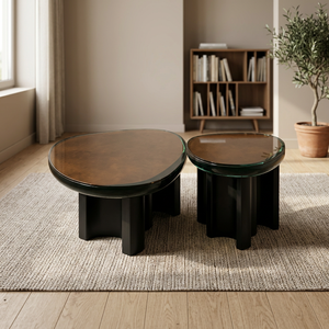 Irregular <b>Resin</b> Coffee <b>Table</b> Glass <b>Top</b> Art Tea <b>Table</b> Modern Living Room Side <b>Table</b> for Home Villa Hotel - Product Image 3