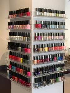 Organizzatore di cosmetici con montaggio a parete in acrilico: porta Palette per il trucco e smalto per unghie in Gel. Forte, Set di 3 scaffali salvaspazio. - Product Image 6