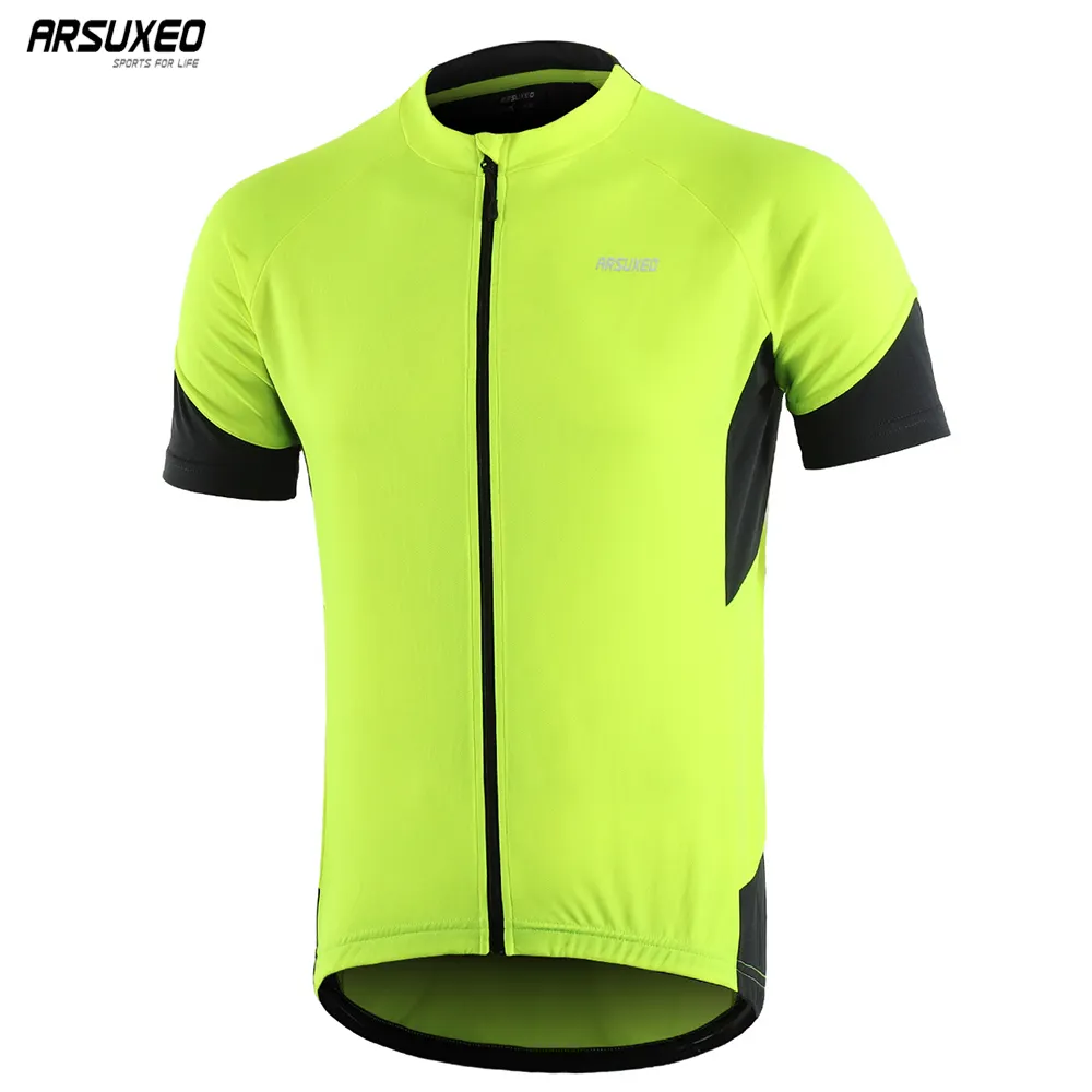 ARSUXEO männer Radfahren Jersey Kurzen Ärmeln Pro team Downhill Trikots MTB Mountainbike Shirts Fahrrad Kleidung Schnelle trockene 650