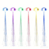 Tresses en soie LED lumineuses et colorées pour Noël, les fêtes et les concerts – Accessoires pour cheveux