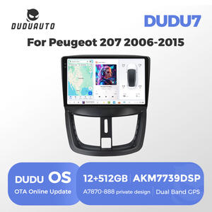 DUDUAUTO Convient pour Peugeot <span class=keywords><strong>207</strong></span> 2006-2015, système multimédia Android modifié pour voiture, navigation Bluetooth, Car-play, écran de recul - Product Image 2