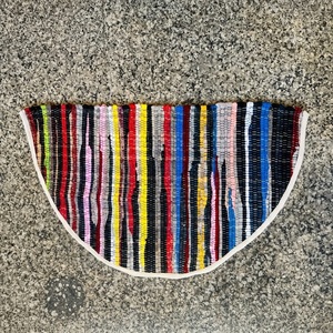 Alfombra Chindi de Algodón Tejida a Mano Multicolor con Forma de Media Luna para Entrada, Dormitorio, Cocina, Baño y Decoración de Puertas - Product Image 1