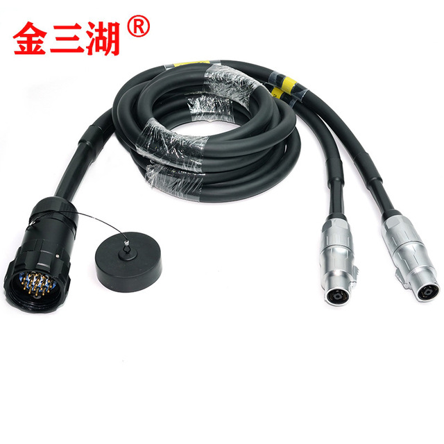 Socapex 19-pin Male NL8 Female 8-pin Speakon Y-splitter Power-audio Cable PVC Oxygen-Free Copper Conductor for Speakers Made