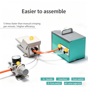 Herramienta de crimpado neumática GNQ-90A, crimpadora automática de cables en frío para terminales tubulares. - Product Image 5