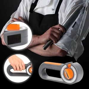 Affûteurs de couteaux professionnels 6-en-1 réglables en diamant, tungstène, acier et céramique – Outils d'affûtage manuels rapides pour la cuisine - Product Image 2