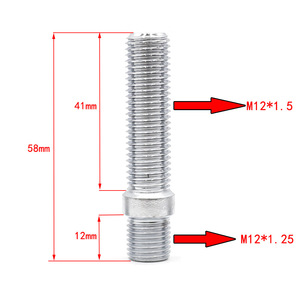 น็อตเกลียวกลับด้าน Getitall M12 M14 ขนาด 58 มม. สำหรับดุมล้อรถยนต์เยอรมัน ชุดอัพเกรด - Product Image 2