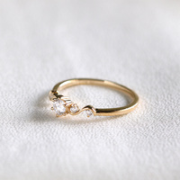 Op maat gemaakte vergulde eeuwigheidsring set voor bruiloft & verloving, luxe designer Valentijnsdag cadeau, gratis cadeautjes