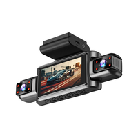 Caméra de tableau de bord WIFI 4 canaux avec écran de 3 pouces, assistance à la conduite, mode de stationnement 24 heures, vision nocturne à 360 degrés, 4 objectifs, caméra DVR de voiture