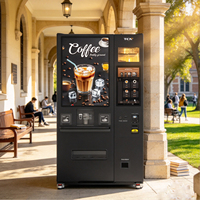 Distributeur automatique de café commercial TCN, machine à café fraîchement préparé en grains avec machine à glaçons intégrée