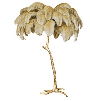 Tradition européenne luxe LED noir plume lampadaire décor à la maison lampe de table sur pied avec taille moyenne