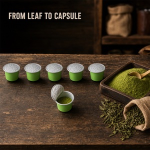 Capsules de matcha personnalisées compatibles avec la gamme Nespresso Original, thé biologique de qualité cérémonielle, portions individuelles - Product Image 1