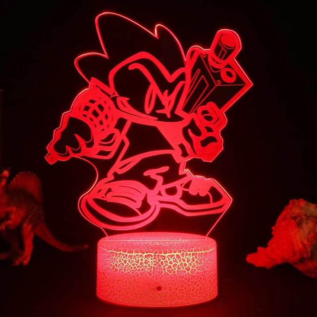 Gaming Room Game Figure FNF LED Friday Night Funkin Night Light