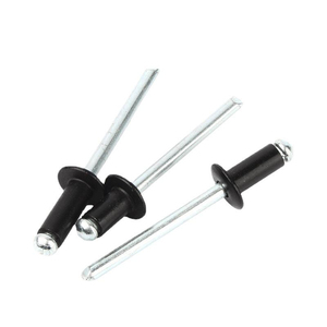 Rivet aveugle à tête dôme en aluminium anodisé noir, rivet à éclatement à extrémité ouverte, fixation personnalisée - Product Image 3