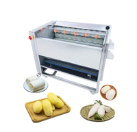 Machine à éplucher les légumes en acier inoxydable, éplucheur électrique de patates douces avec une capacité d'épluchage de 500 kg/h