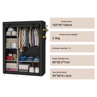 Ensemble de penderie pliable en acier inoxydable pour chambres de location, dortoirs et rangement domestique - Design minimaliste, montage facile, mobilier de maison