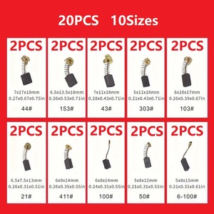 20 Pcs Carbon <b>Brushes</b> For <b>Power</b> Tools Universal Motor Replacement Kit - Product Image 3