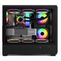 AntarcChill Wholesale OEM Full Tower Gaming PC Case E-ATX Tempered Glass Mesh Panel Desktop Computer Chassis with Side Window