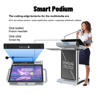 Podium multimédia intelligent avec hauteur réglable et écran tactile pour conférence et salle de classe