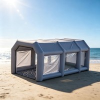 Tente publicitaire gonflable en PVC commercial avec fenêtres transparentes pour les expositions, la promotion de la marque et la présentation d'événements