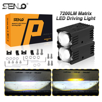 Mini Faro Delantero para Motocicleta P1, Resistente al Agua IP68, 74W, Luz Auxiliar de Conducción de 1 Lente, 9-24V LED