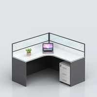 Système de bureaux modulaires commerciaux au design moderne pour jeunes, cloisons de bureau en bois, poste de travail combiné, bureau d'ordinateur, table blanche YHK-10