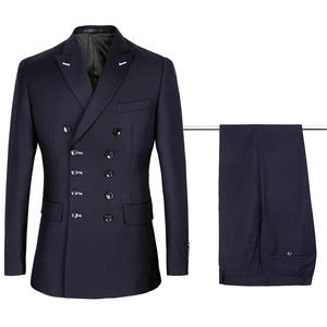 Costumes pour hommes Slim Fit Nouveau <span class=keywords><strong>Costume</strong></span> <span class=keywords><strong>De</strong></span> Mode À Double Boutonnage Peake Revers <span class=keywords><strong>Bleu</strong></span> Marine Noir Mariage <span class=keywords><strong>Marié</strong></span> Parti Bal Skinny <span class=keywords><strong>Costume</strong></span> - Product Image 4