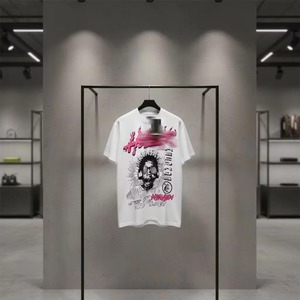 T-shirt décontracté unisexe en jersey à manches courtes, style streetwear, avec magnifique imprimé rétro Hell Star, 100 % coton, coupe ample, anti-boulochage - Product Image 4
