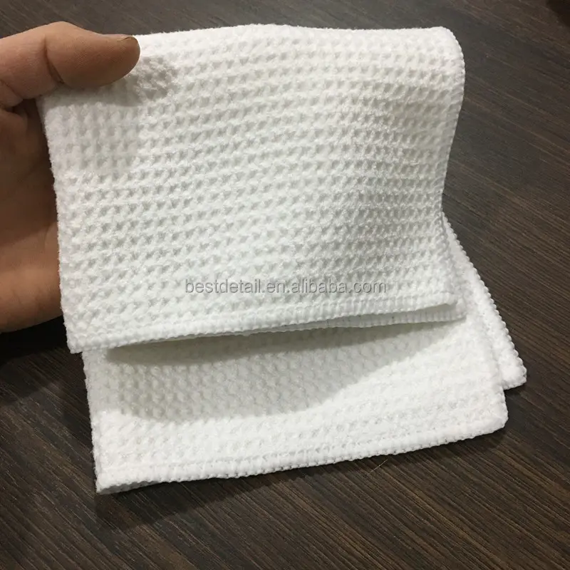 30x30 cm Microfiber वफ़ल बुनाई चेहरे की सफाई तौलिया चेहरा Exfoliating कपड़ा