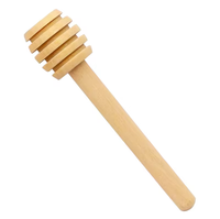 Bâtonnet à miel en bois poli naturel à tête spirale pour pots de miel, thé, pâtisserie, réutilisable, écologique, ustensile de cuisine