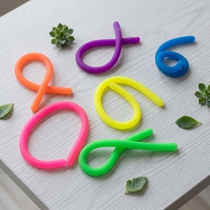Soft TPR Stretchy Noodle <b>Fidget</b> String Toy for Kids and Adults Squishy Decompression Play Stress Relief Sensory Gift - Product Image 1