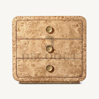 Table de chevet moderne et durable, personnalisable, en bois de chêne de luxe, style français contemporain, pour salon et chambre à coucher